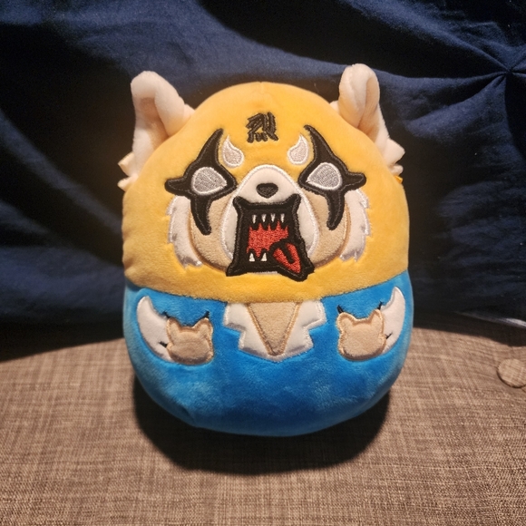 Squishmallows Other - Squishmallow 8" Aggretsuko Rage Sanrio Squad Yellow Blue Angry Face